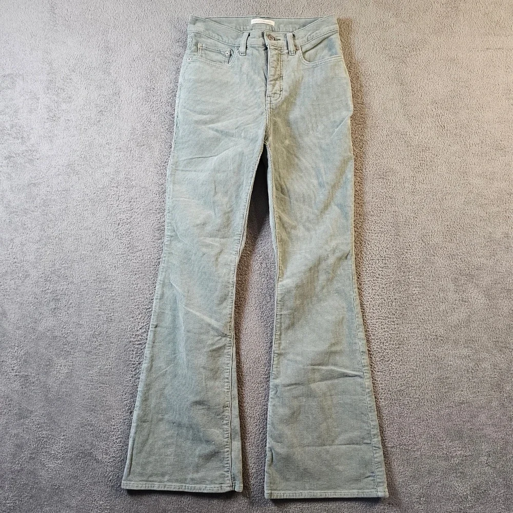 Lucky Brand Stevie High Rise Flare Corduroy Pants Sage Green 8/29R